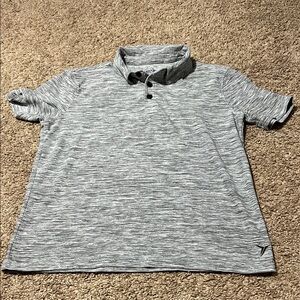 Boys Gray Active Polo Shirt, size 8/medium